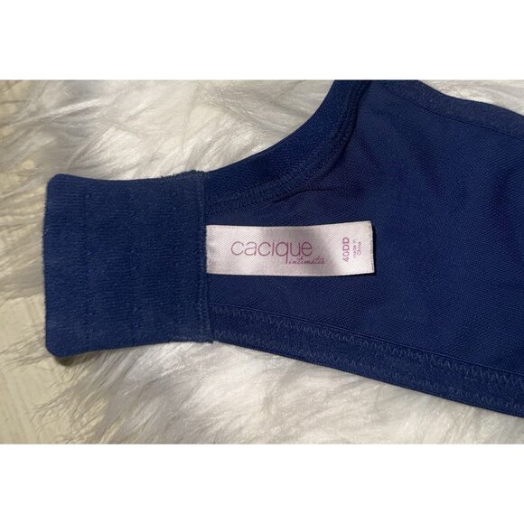 Cacique Embroidered Mesh Lace Balconette Bra Lined Underwire Womens 40DD Pink - Picture 6 of 6